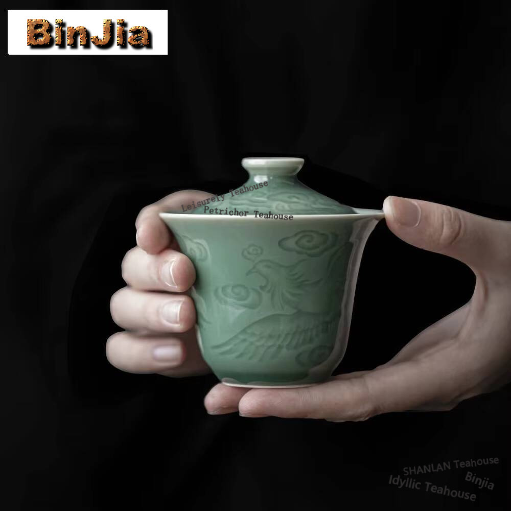 Celadon Ceramic Cup - 100 мл античный целадон ручной захват